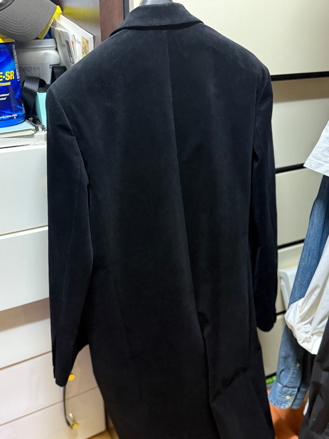 [M] stu 클래식 코듀로이 코트 블랙 새상품 상품이미지3