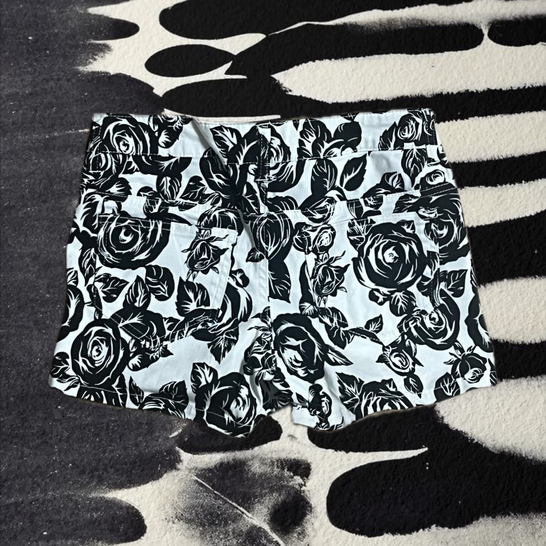 •Japanese vintage• 오리엔탈 y2k 플라워 패턴 반바지 상품이미지2