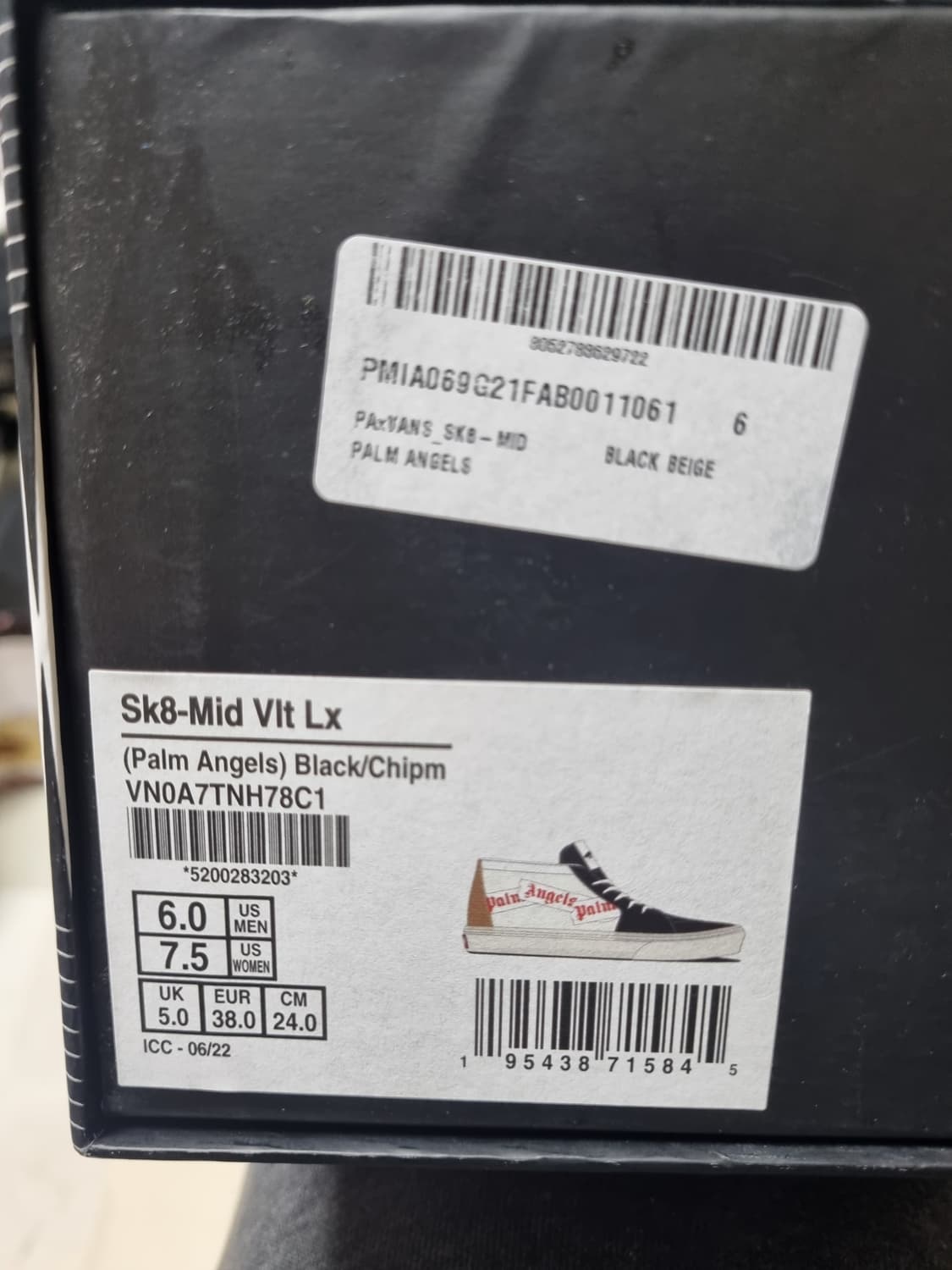 반스 볼트 x 팜 엔젤스 스케이트 미드 VLT LX 블랙 상품이미지5