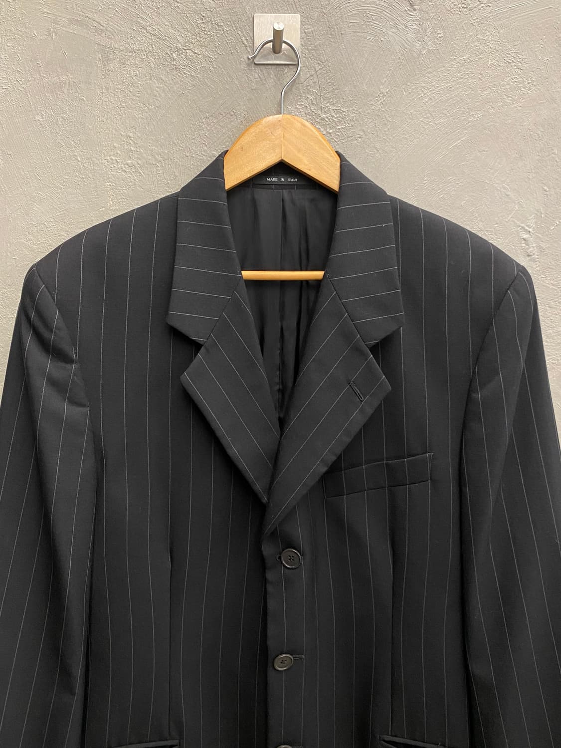 [50] 90s EMPORIO ARMANI 스트라이프 3버튼 블레이저 상품이미지3