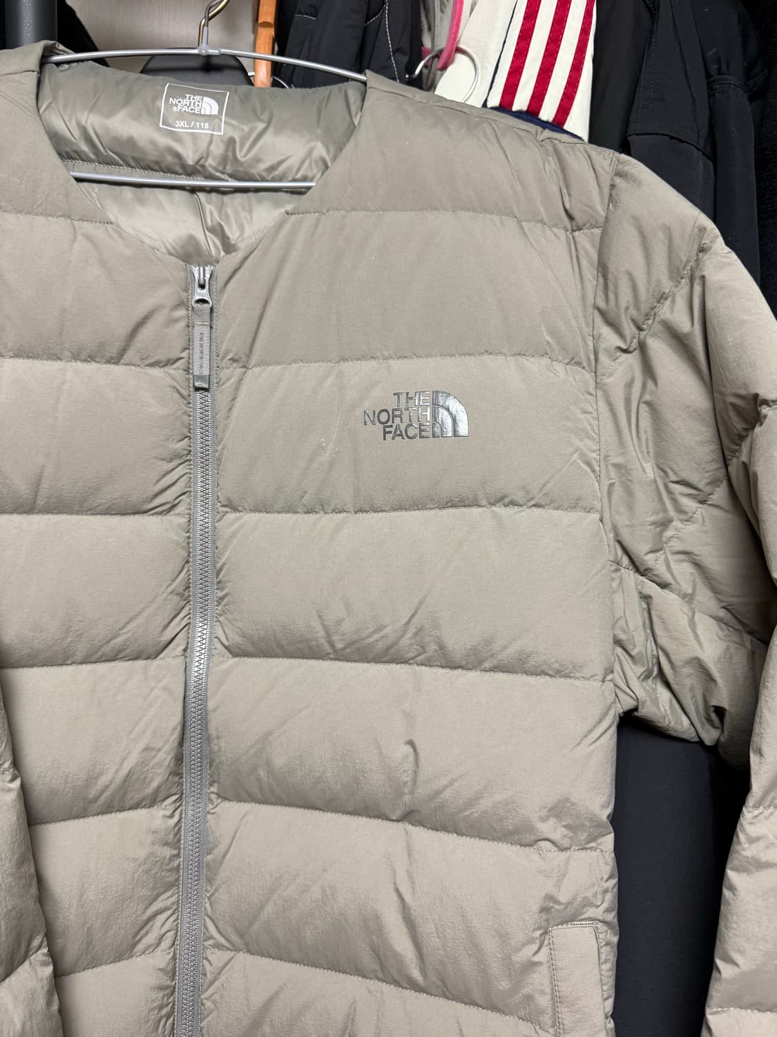 노스페이스 포플러 다운 가디건 RDS 그레이시 카키 상품이미지3