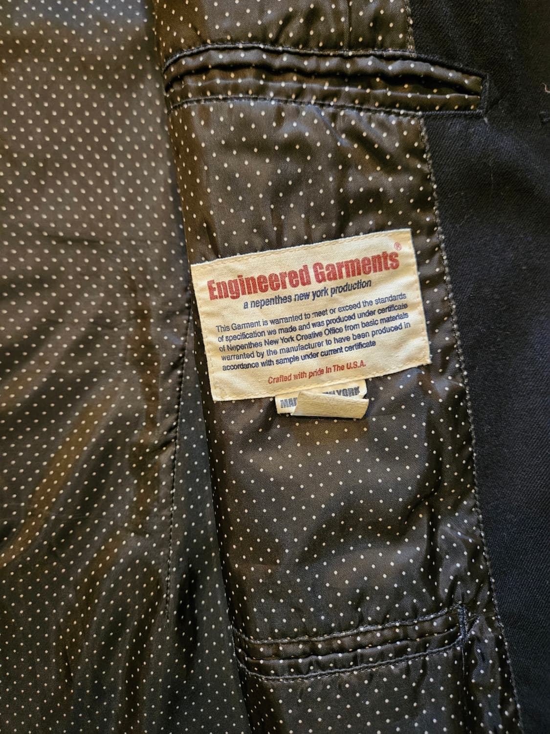 엔지니어드 가먼츠 울 네이비 자켓  상품이미지3