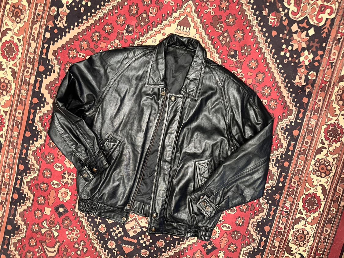 ( XL-2XL ) 가죽자켓 봄버자켓 레더자켓 항공점퍼 블루종 가죽봄버 상품이미지1