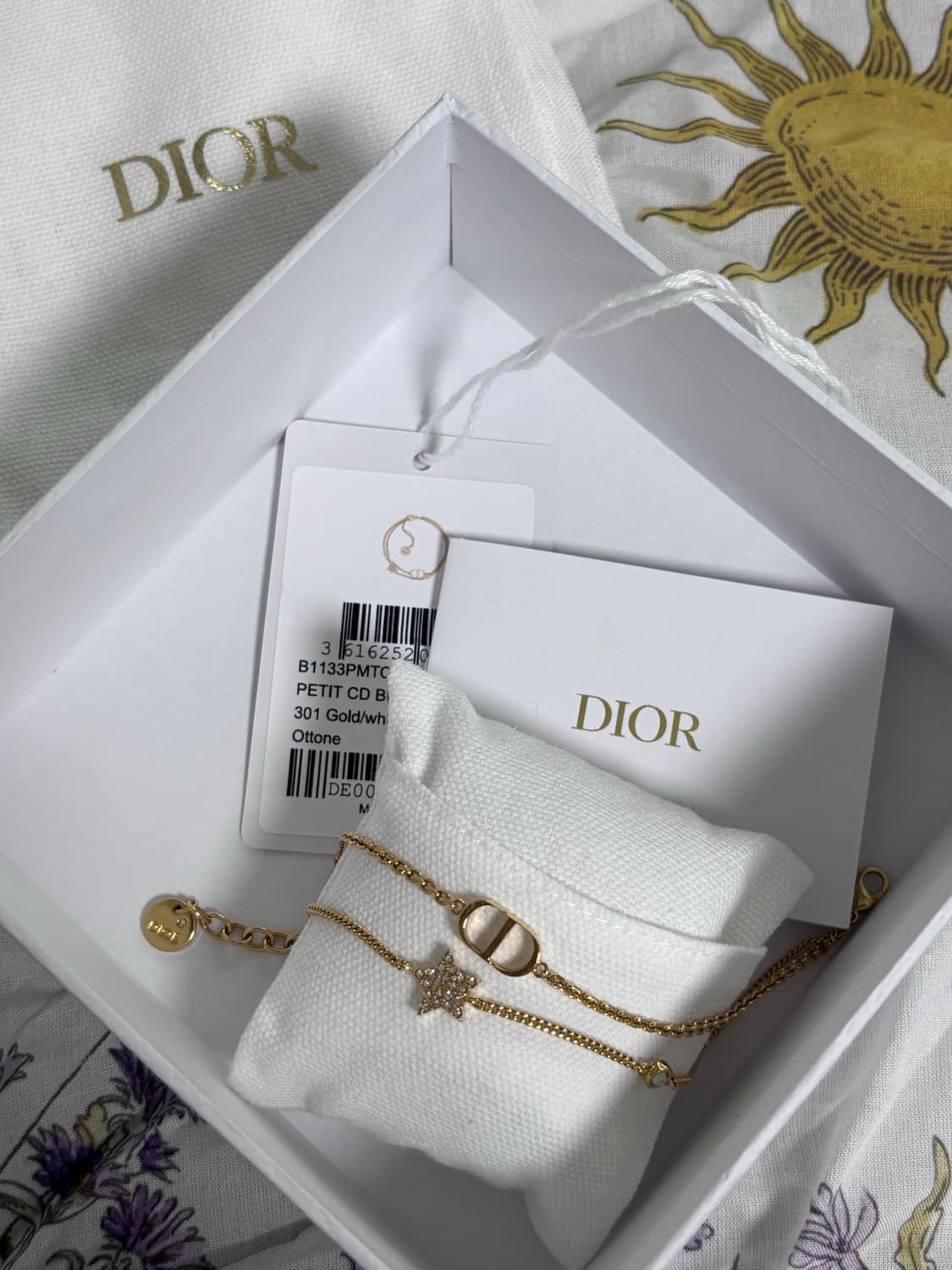 디올 Petit CD 더블 팔찌 골드 풀박 상품이미지1