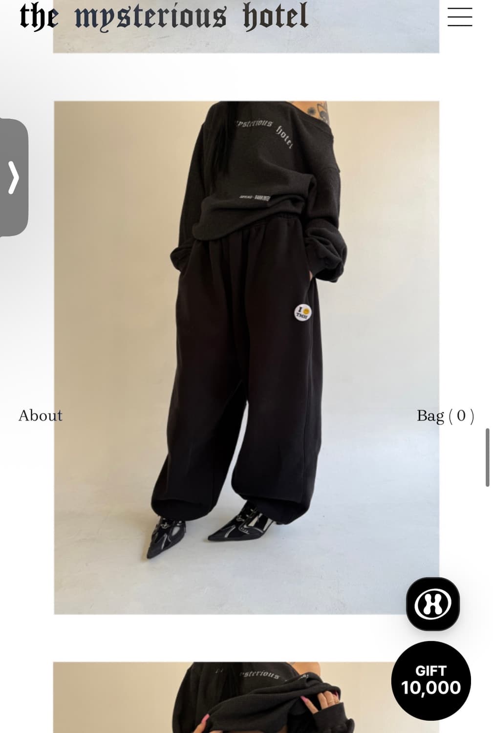 미스테리어스호텔 포켓스웻팬츠(블랙) 상품이미지5