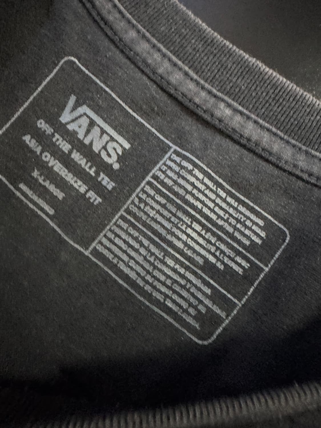 반스 Vans 뒷프린팅 오버핏 반팔 티셔츠 블랙 XL ~ 2XL 블랙 상품이미지3