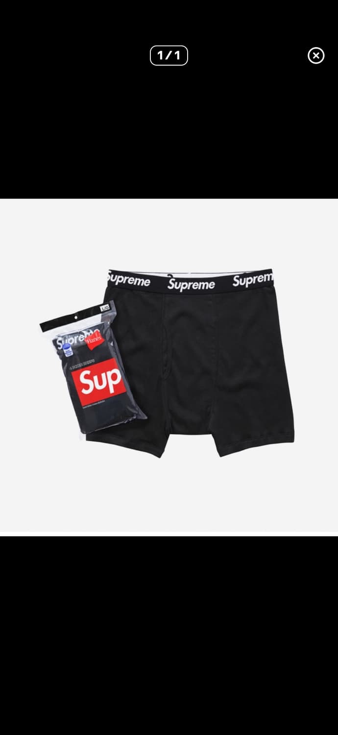 슈프림 팬티1 양말1 블랙L 상품이미지2