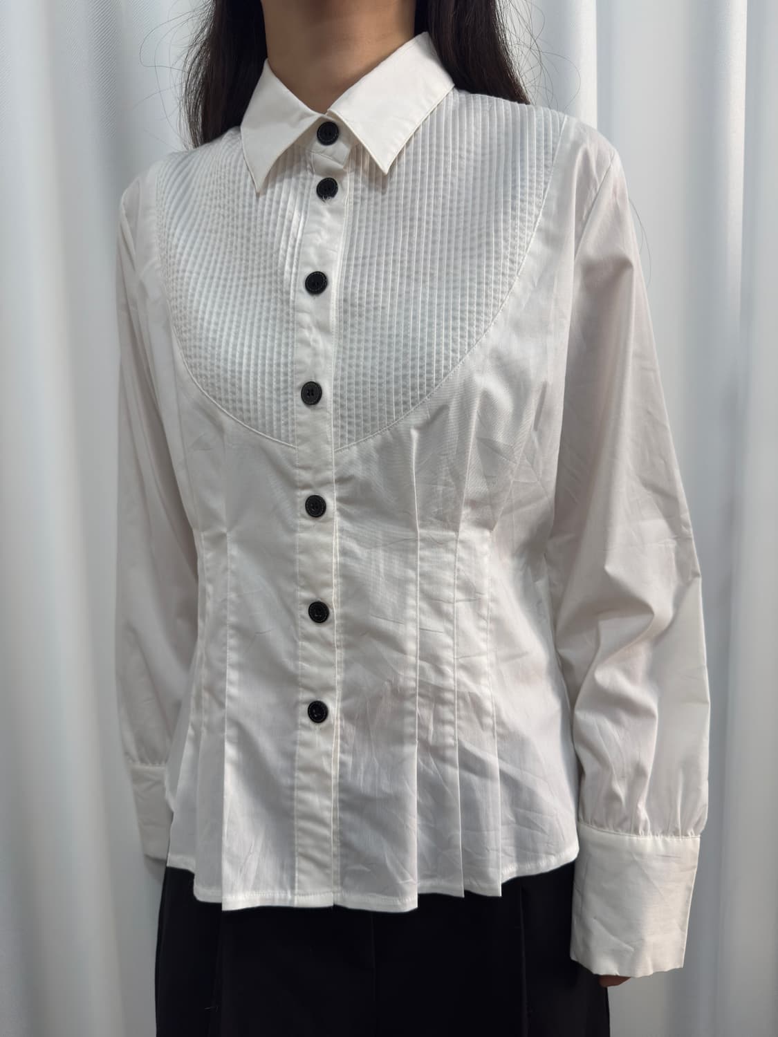 pintuck button shirt 상품이미지2