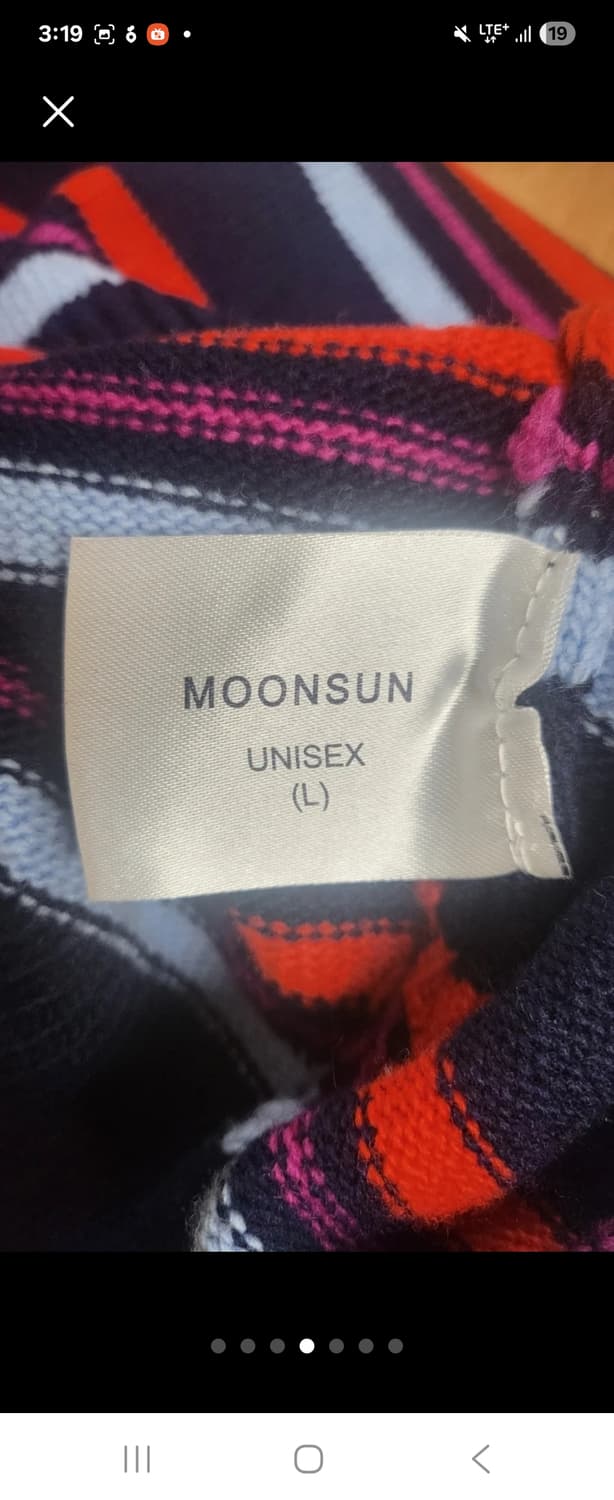 MOONSUN COTTON 스트라이프 긴팔 티 L 상품이미지3