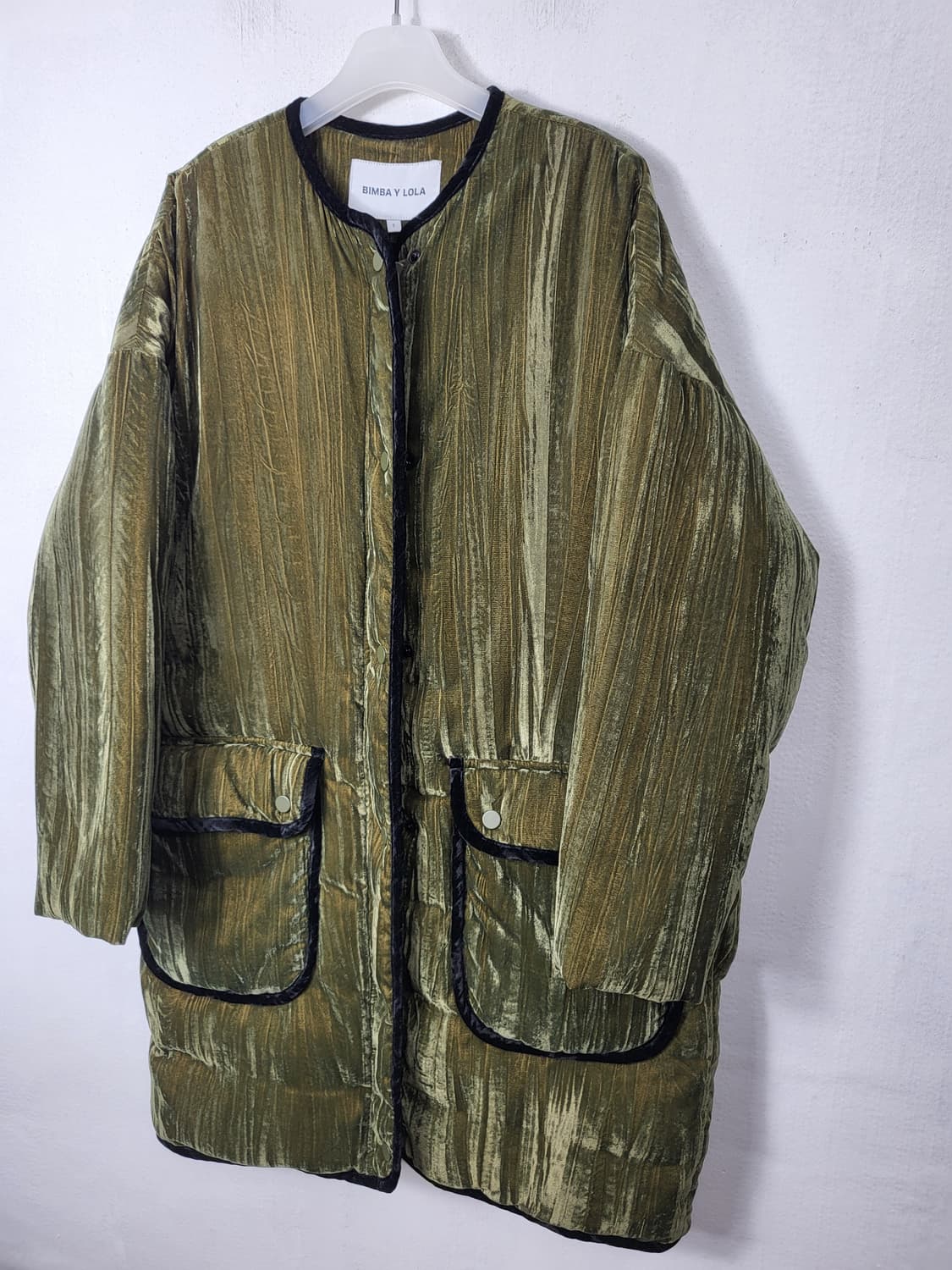 BIMBA Y LOLA 빔바이롤라 그린소프트벨벳 덕다운패딩 S 90-95 상품이미지2