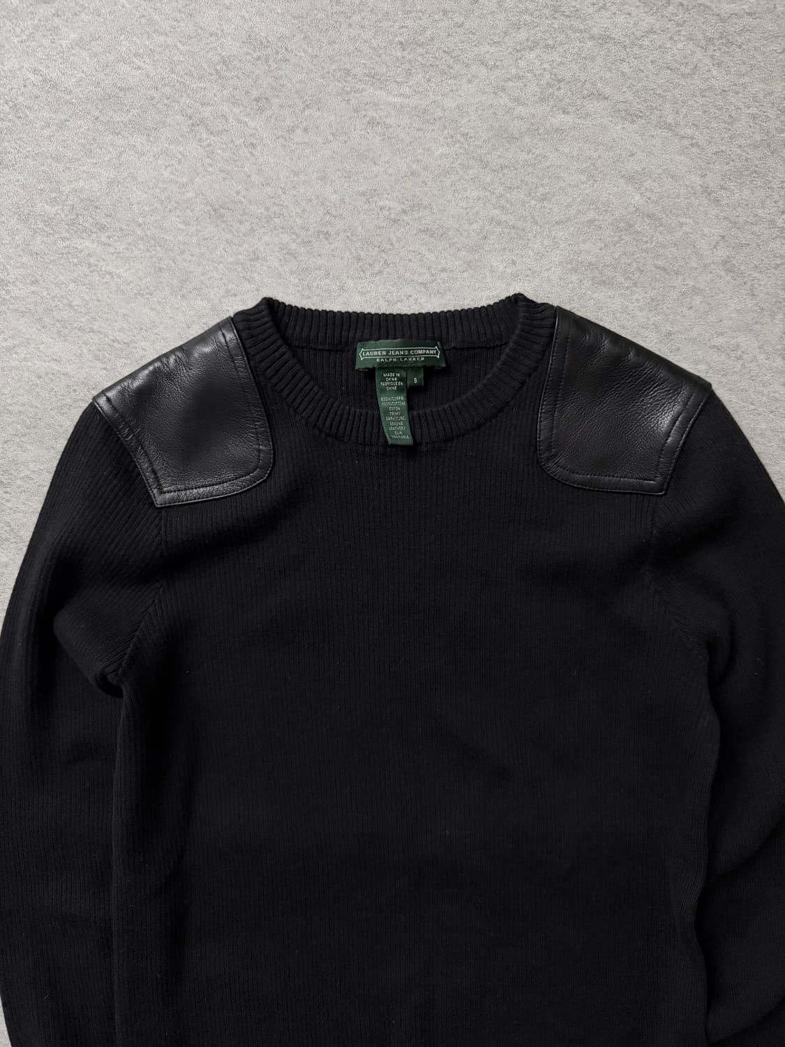 로렌진스 레더패치 니트 상품이미지3