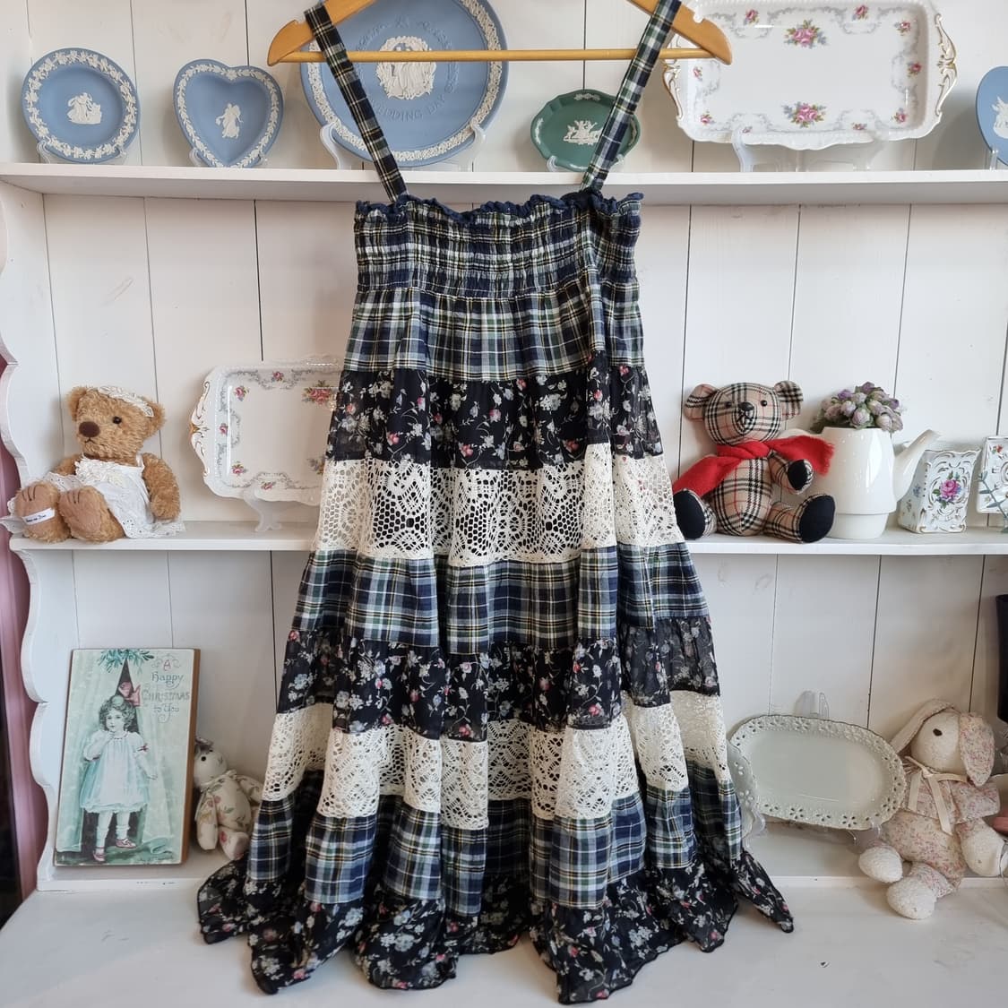 패치워크 레이스 원피스 상품이미지6