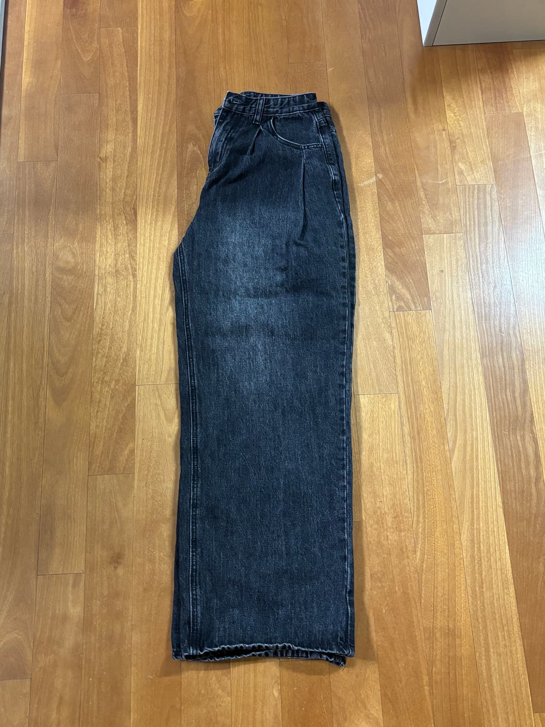 🌑 [힙&모리] 밤하늘 닮은 빈티지 흑청 와이드 팬츠 🌑 상품이미지2