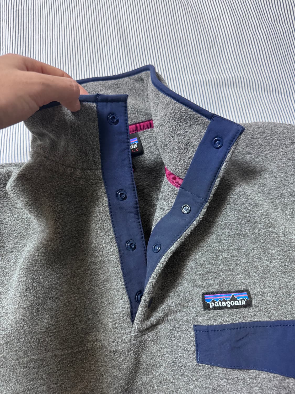 (S급) 파타고니아 신칠라 스냅 T 플리스 풀오버 니켈 블루 L 상품이미지6