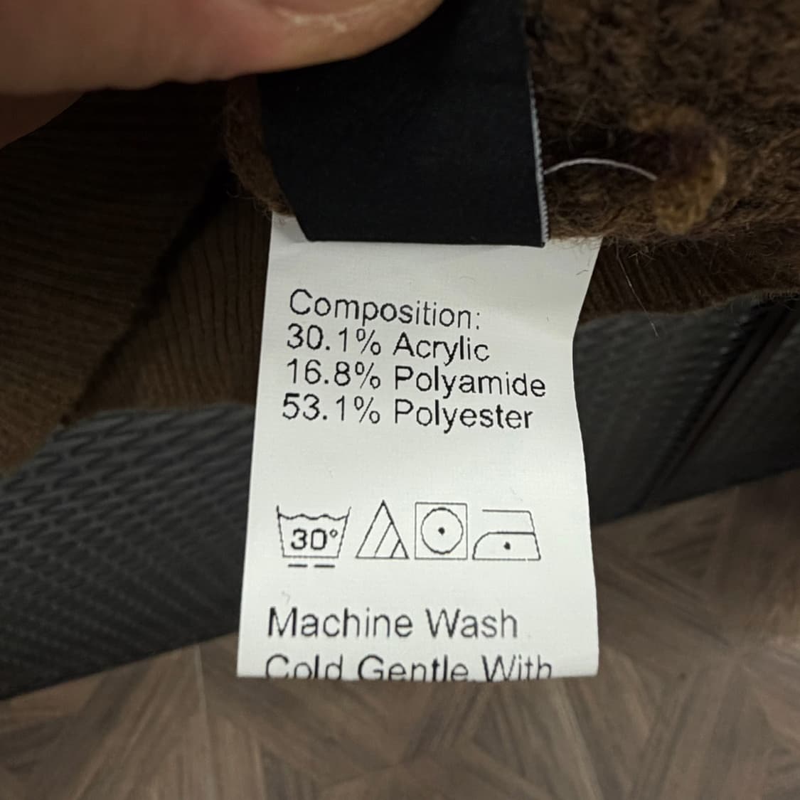 JPN VINTAGE 에스닉 니트 가디건 아가일 패턴 빅버튼 디테일 상품이미지6