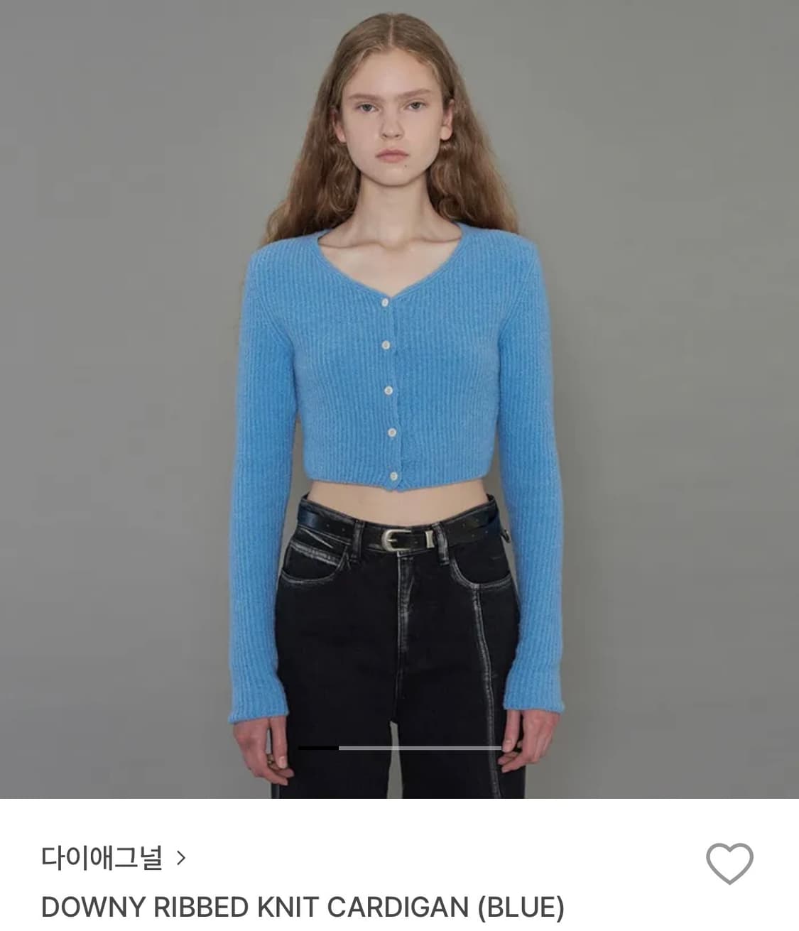 다이애그널 크롭 가디건 상품이미지1