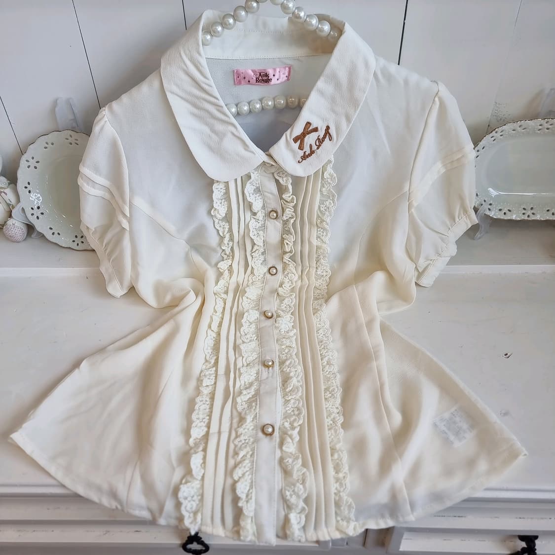 Ank Rouge 앙크루즈 레이스 블라우스 상품이미지1