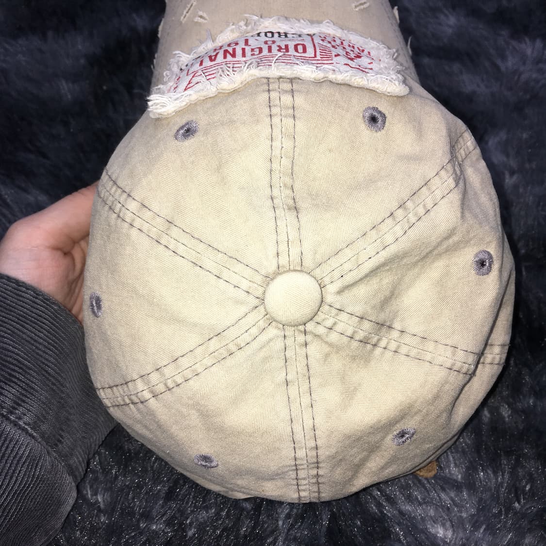 투티/0244 일본 빈티지 ORIGINAL 1987 야구 볼캡 베이지 상품이미지6