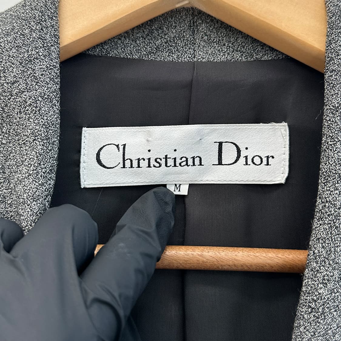 크리스챤 디올 DIOR 울 블렌드 숄카라 블레이저 자켓 여성 M 상품이미지9