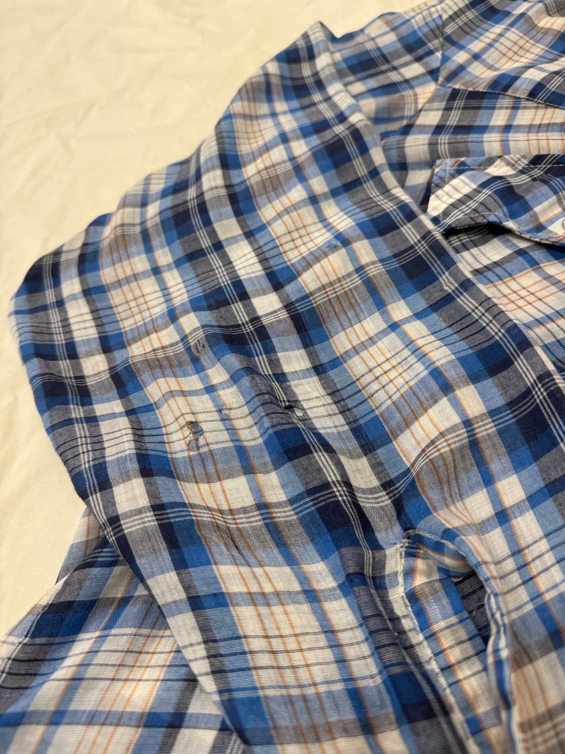 Levi’s 리바이스 빈티지 웨스턴 셔츠 블루 체크 긴팔 XL 상품이미지6