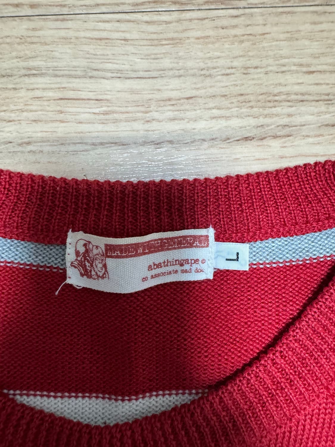 [L] 00's 베이프 Bape OG 울니트 스웨터 상품이미지2