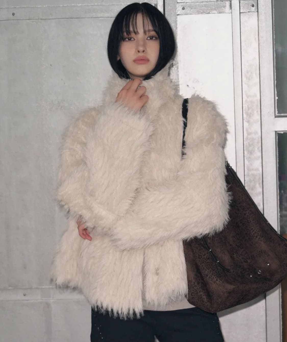 리버시블 시어링 퍼 자켓 [CREAM] 상품이미지1