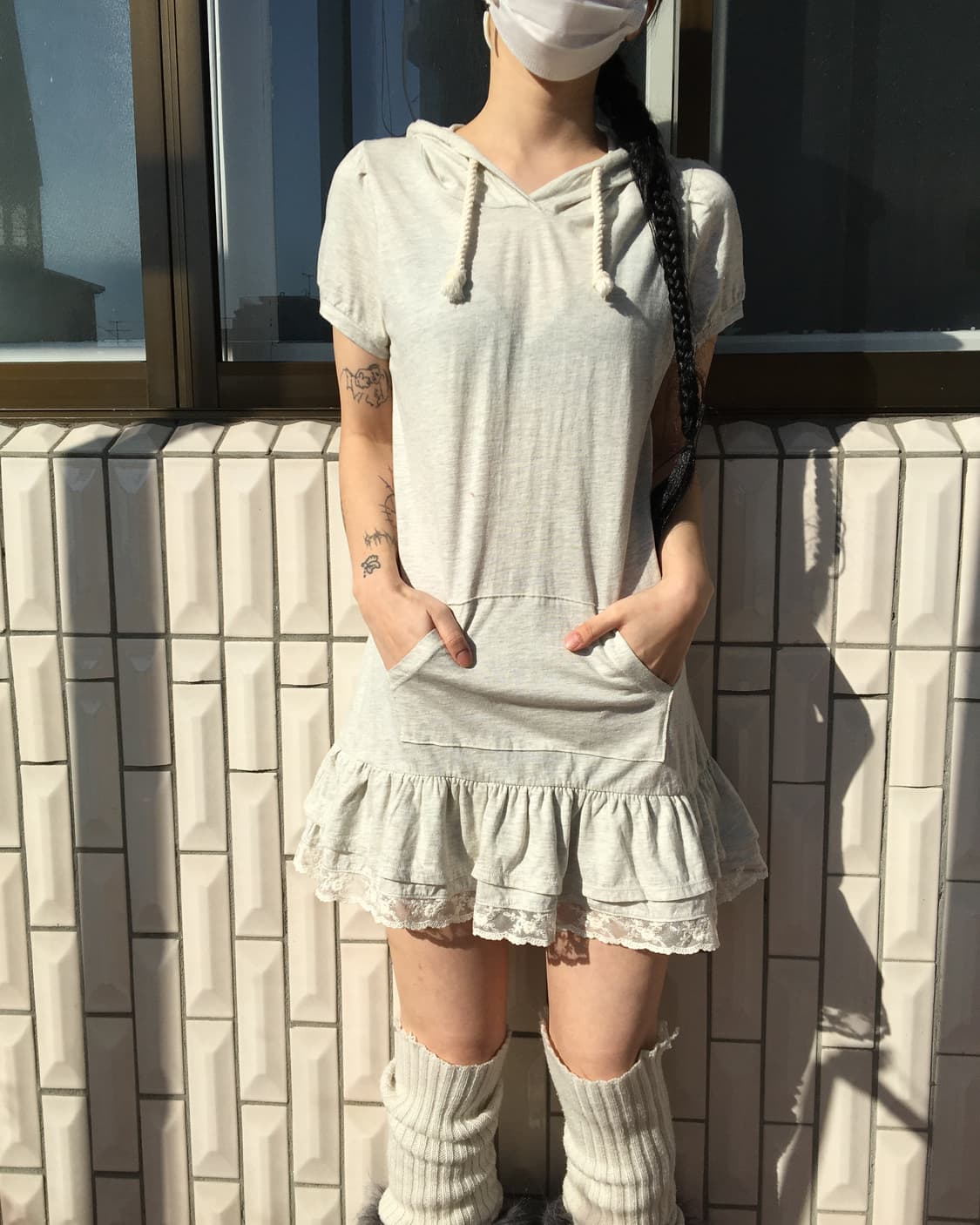 Frill hood onepiece 상품이미지6