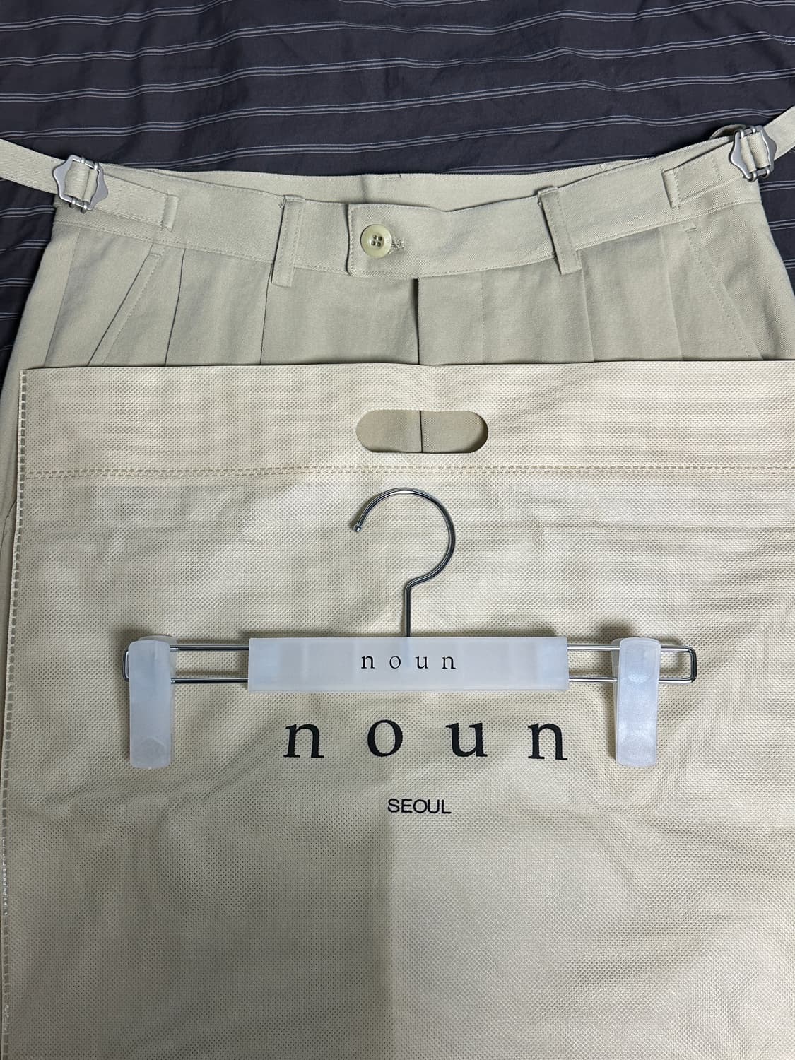 (1) 노운 와이드 치노팬츠 베이지 상품이미지3