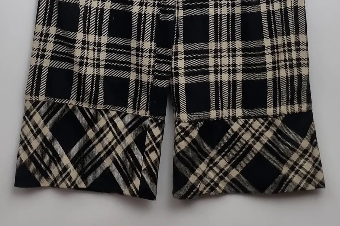 SEASONREASON 체크 와이드 팬츠 바지 코튼 100% 상품이미지5