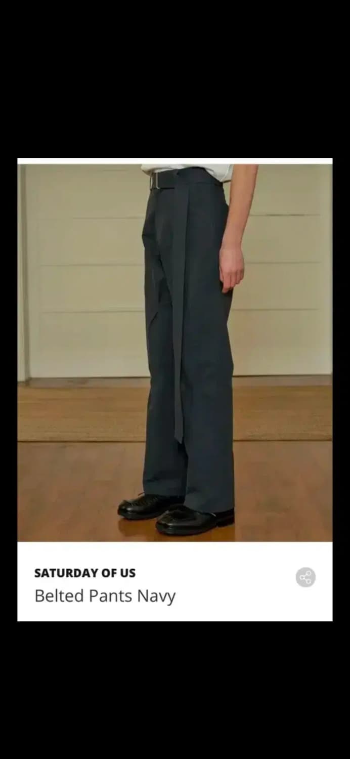 stu 벨티드 팬츠 네이비 M 상품이미지1