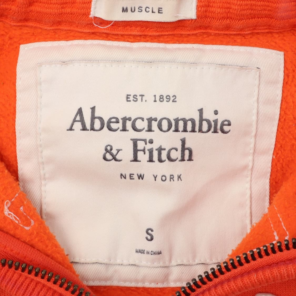 아베크롬비 오렌지 아치로고 후드집업 상품이미지9