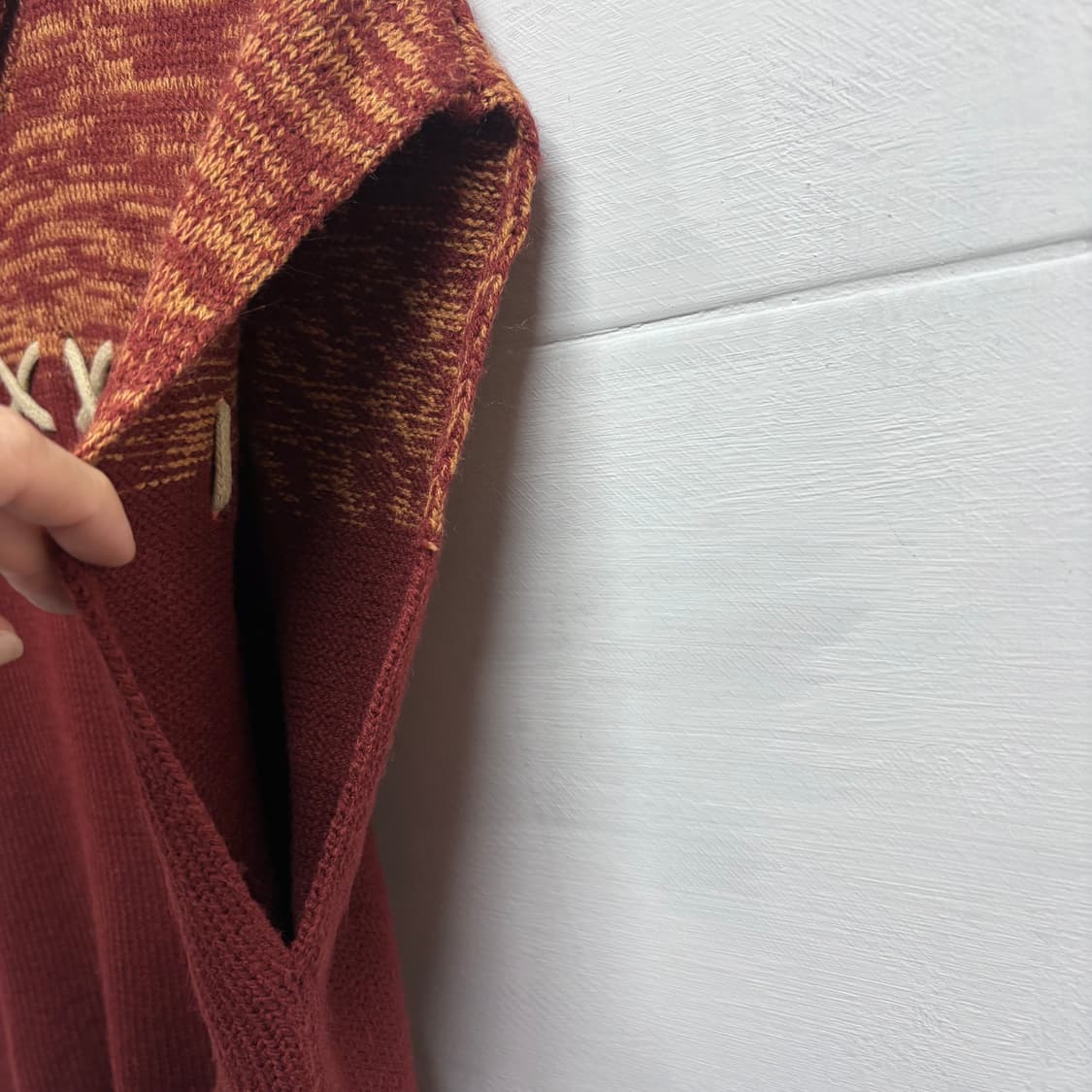 La pastel 포켓 브릭 스트링 니트 베스트 조끼 (JPN) 상품이미지4