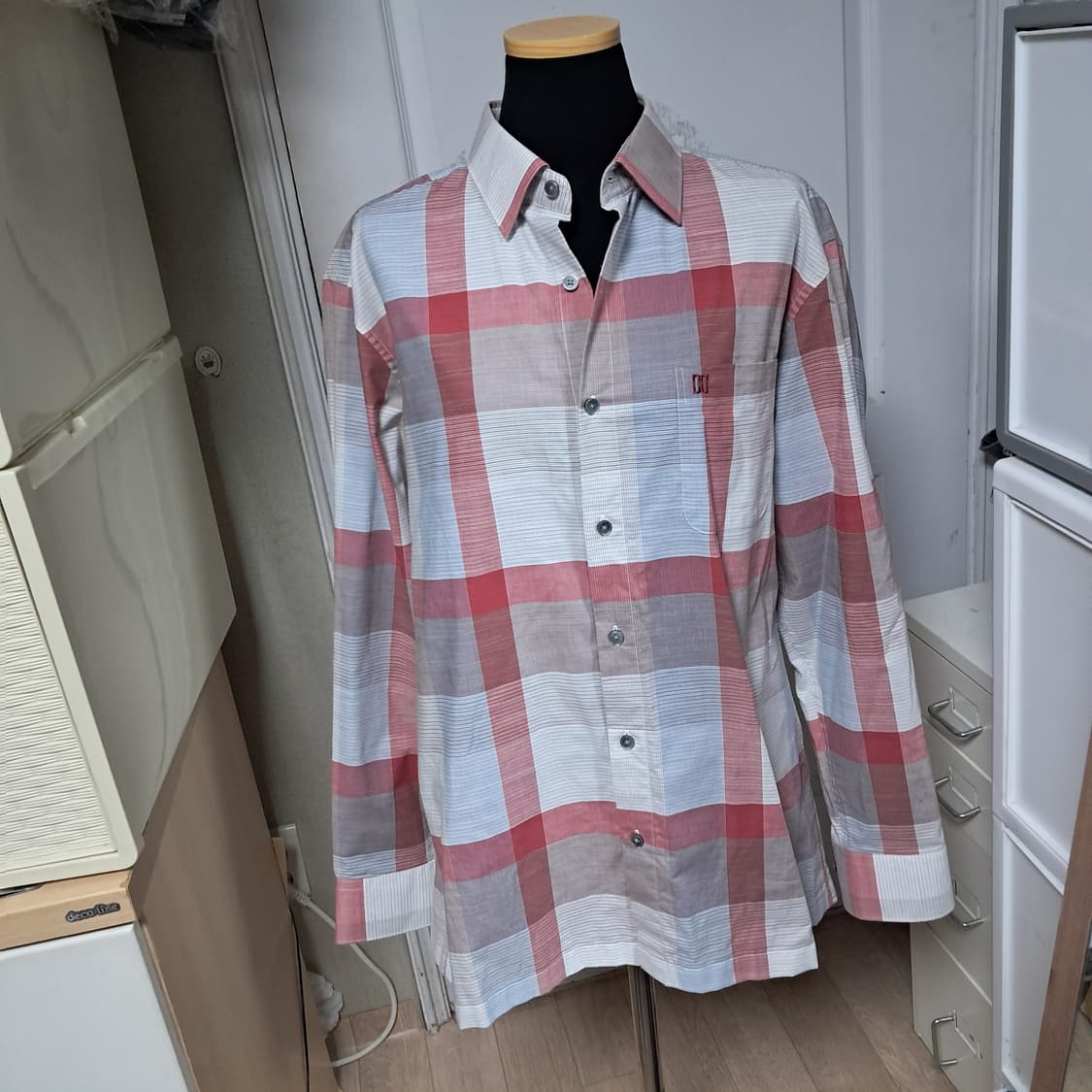 닥스 남성 체크 셔츠 100(거의 새제품) 상품이미지1