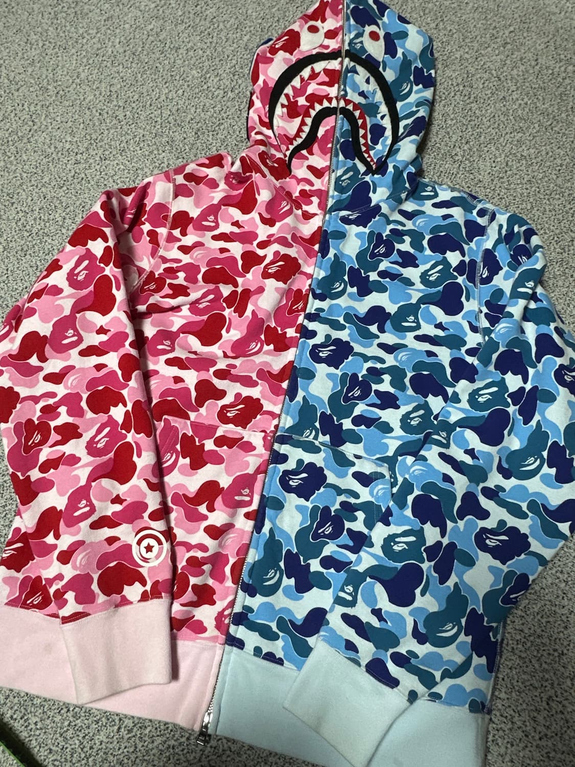 [L] 베이프 세퍼레이트 후드집업 상품이미지1