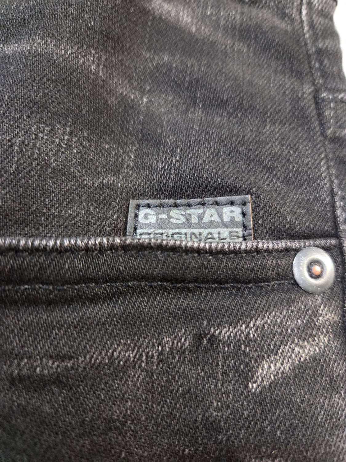 G-Star 블랙 데님 청바지(W33/L32)스판 상품이미지5