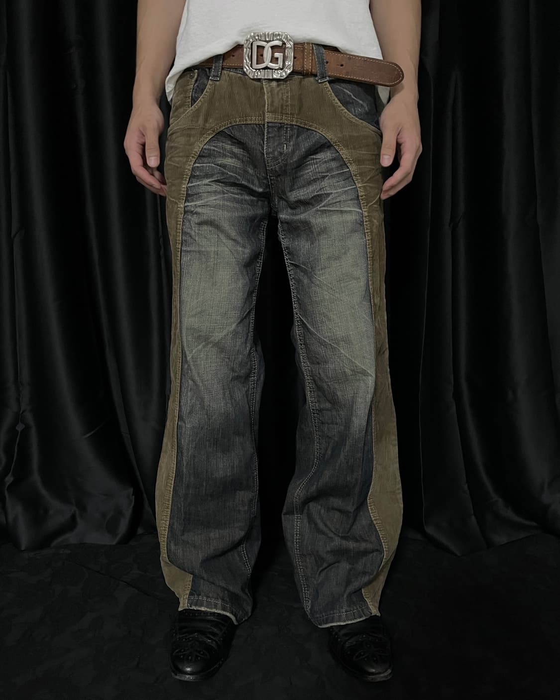 S.nik Jeans 웨스턴 패치워크 데님 팬츠 상품이미지1