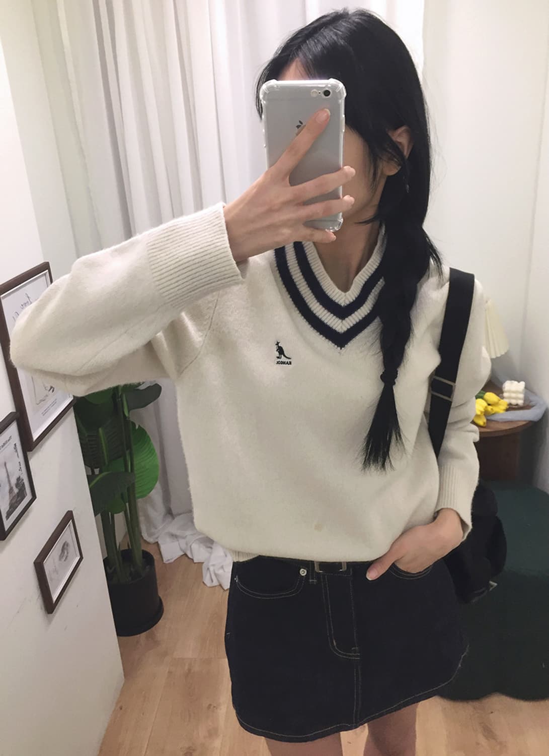 여성 캉골 브이넥 니트 95 상품이미지2