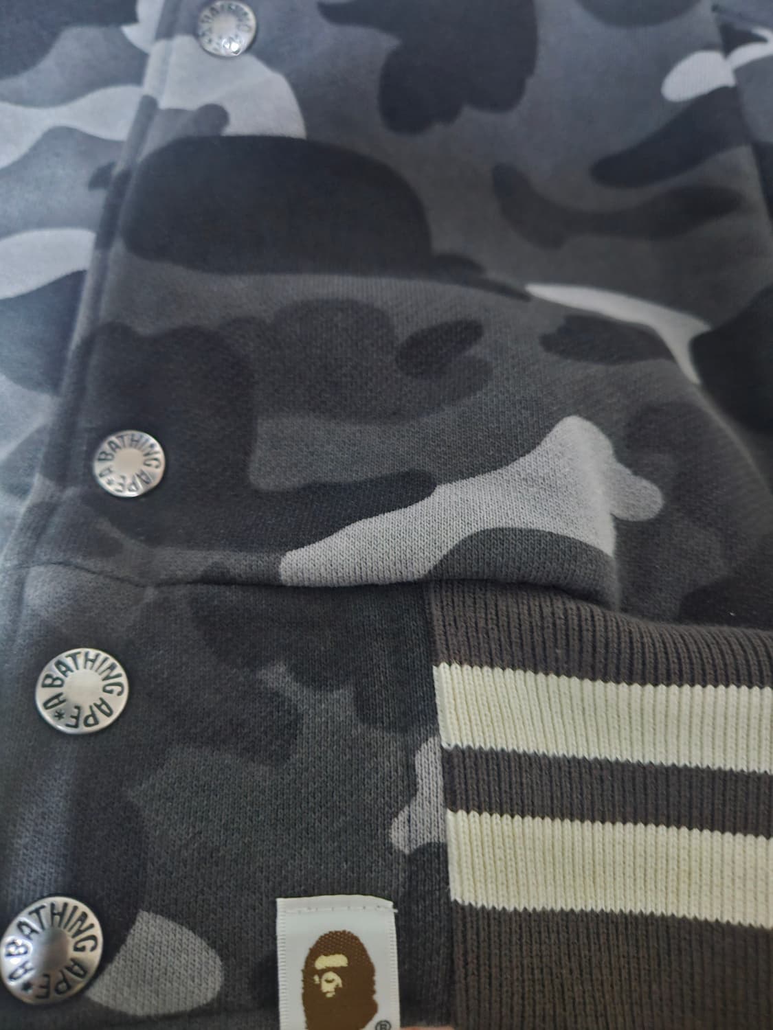 베이프 BAPE 흑계 카모 바시티 M 상품이미지3