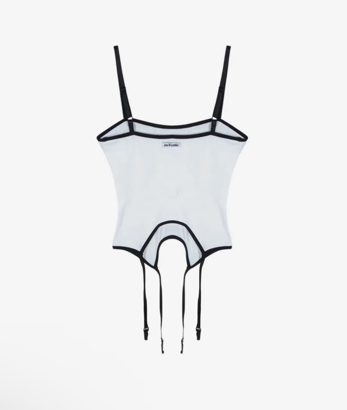 애즈이프캘리 코르셋 슬리브리스 민소매 나시 화이트 상품이미지3