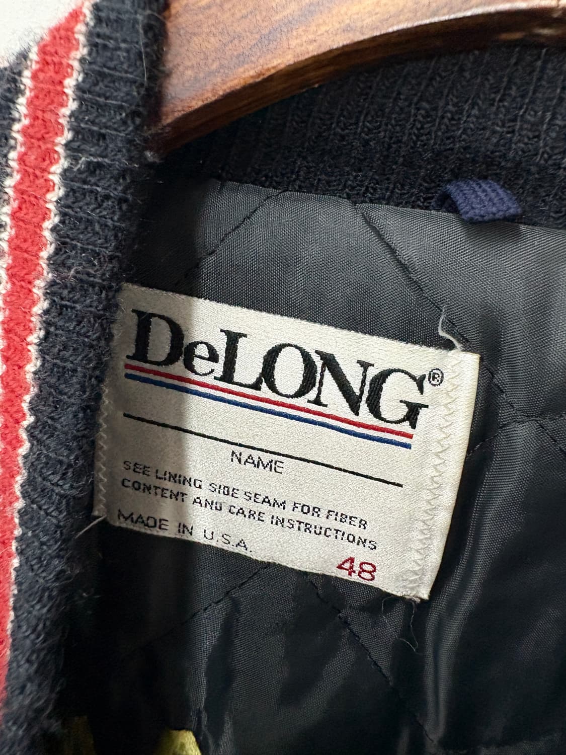 빈티지 DeLong 모직 레더 바시티자켓 A3661 상품이미지6