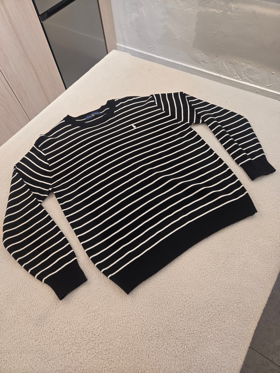 폴로 랄프로렌 단가라 니트 블랙 L 상품이미지3