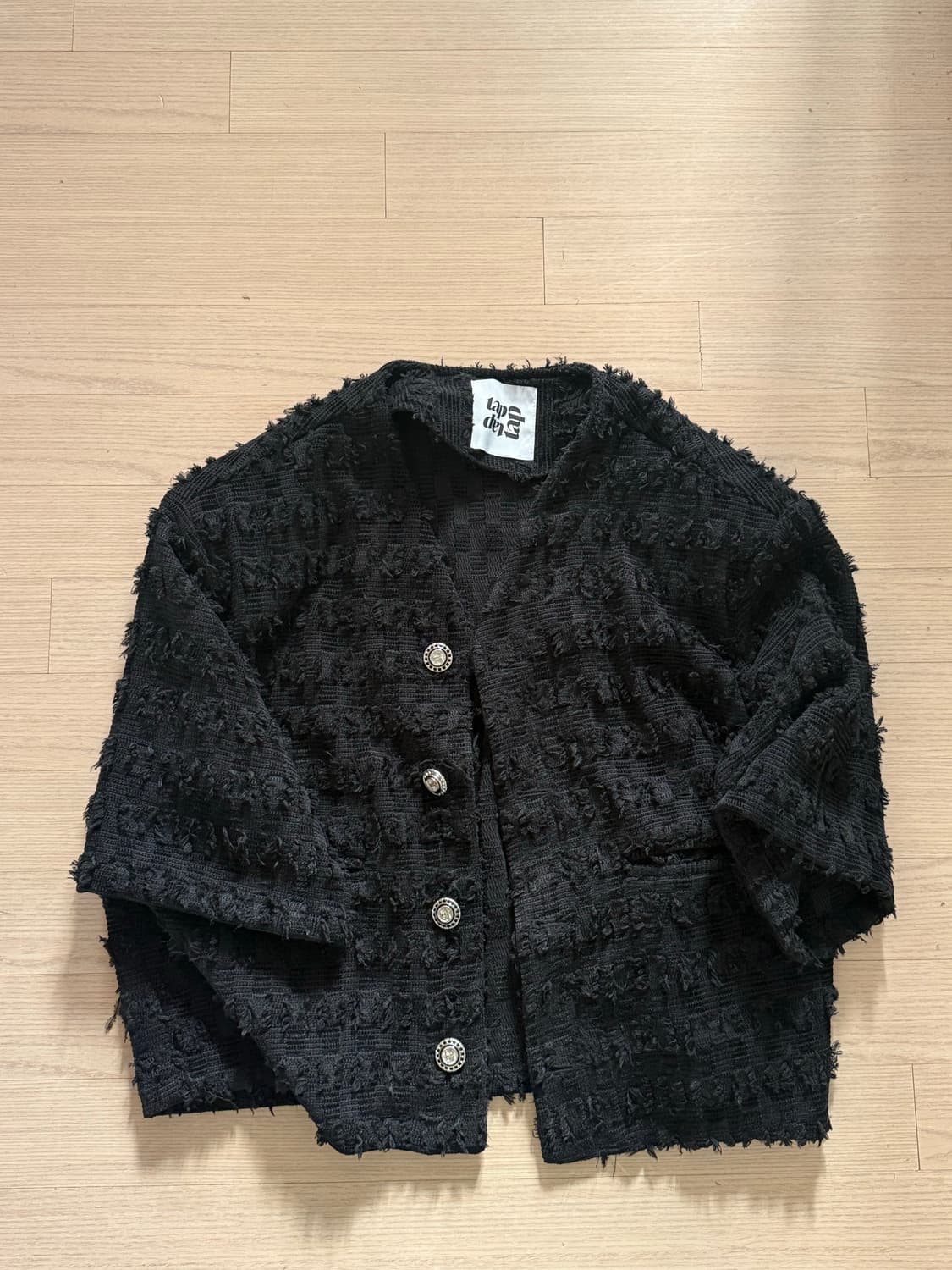 크롭 반팔 트위드 자켓 (남친룩) 상품이미지1