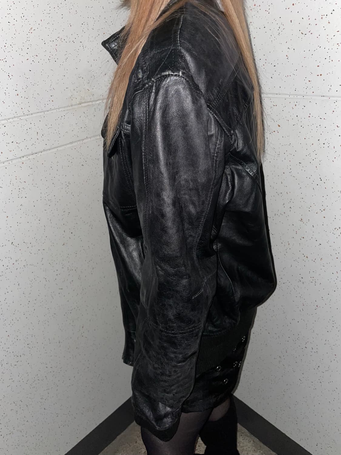 착샷o 리얼레더봄버자켓 천연가죽 에디슬리먼디올릭오웬스st락시크미국빈티지 상품이미지7