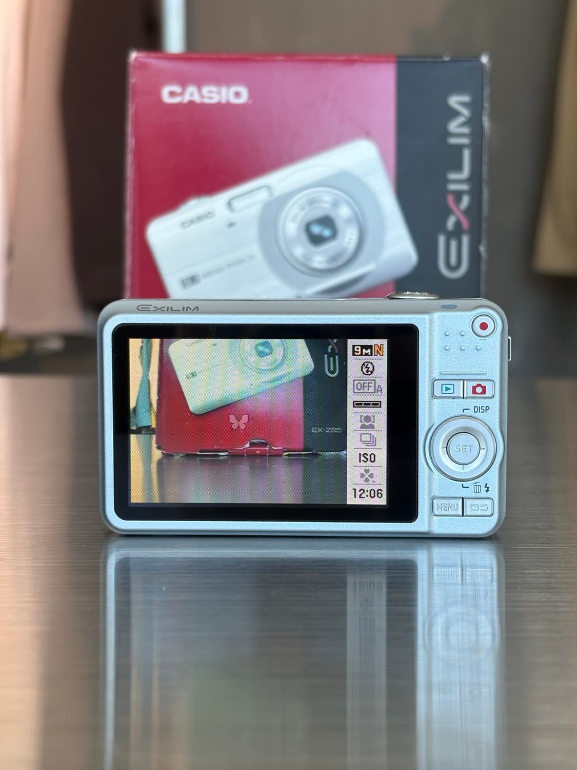풀박/날짜표시)카시오 엑슬림 ex-z85 파스텔블루 빈티지디카 상품이미지3