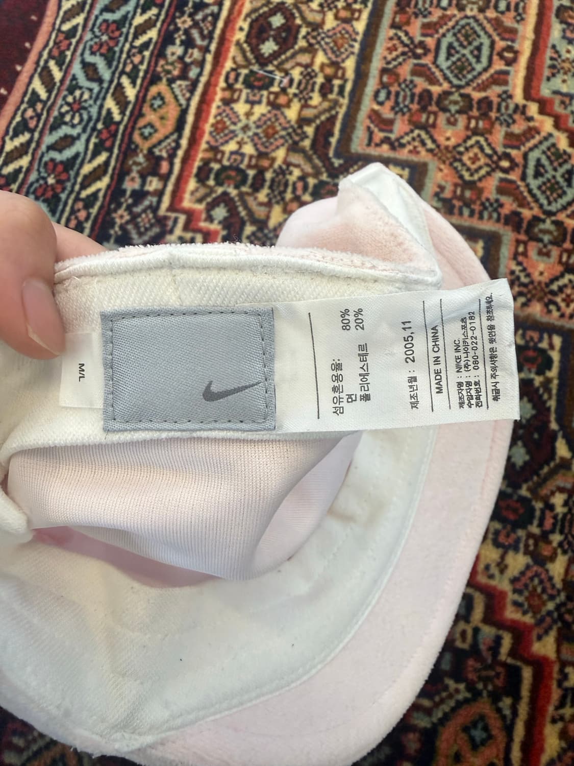 레어 나이키 테리원단 뉴스보이캡 연핑크 상품이미지5