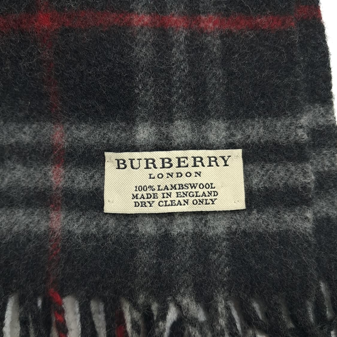 MX133 버버리 스모키블랙 클래식체크 램스울 짧은 목도리 머플러 상품이미지5