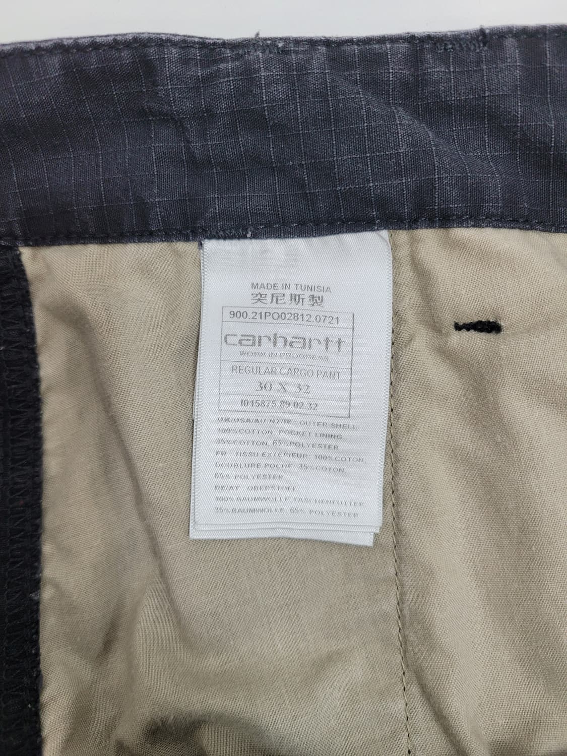 carhartt 칼하트 빈티지 블랙 워싱 카고 팬츠  / 남 30X32  상품이미지7