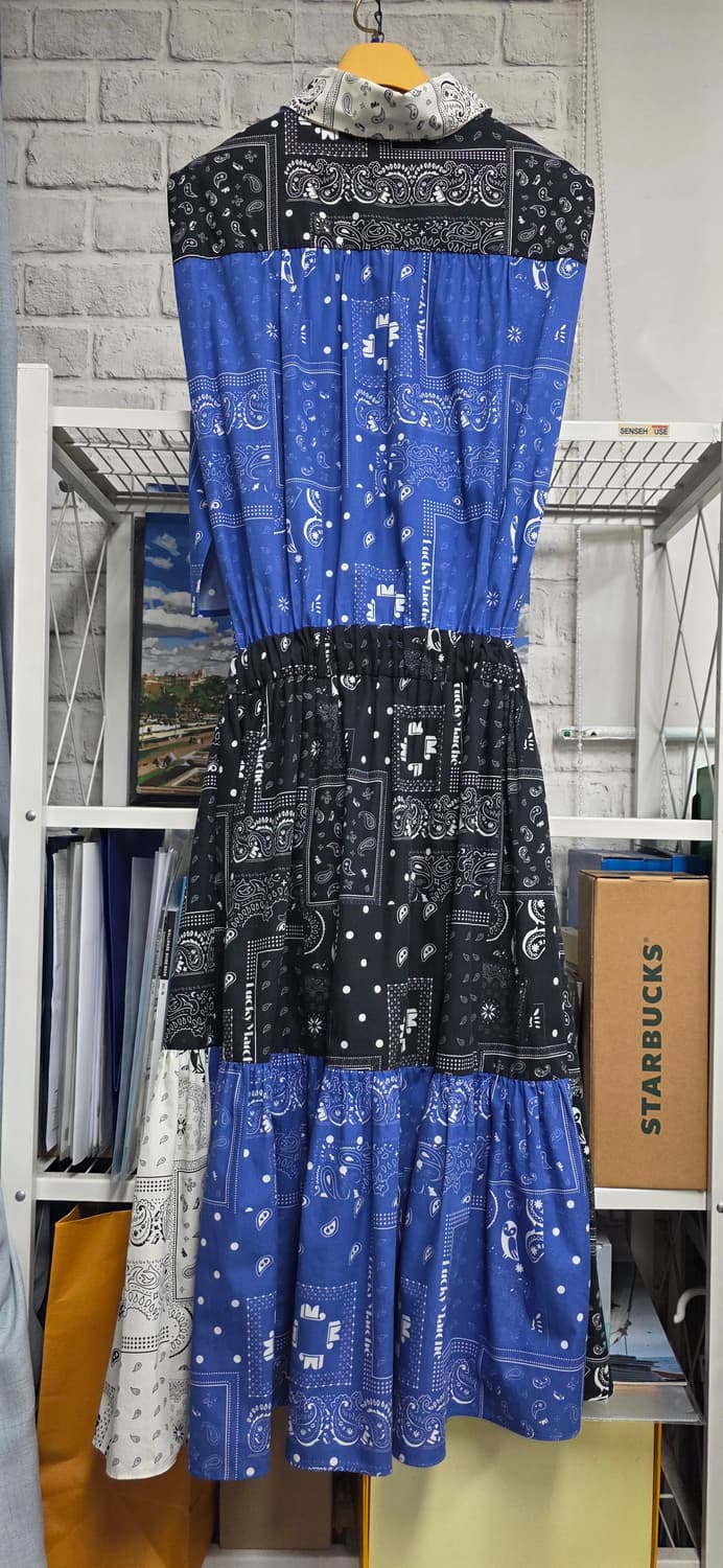 럭키마르쉐 나시 민소매 원피스 S 55 페이즐리 롱원피스 WM81 상품이미지4