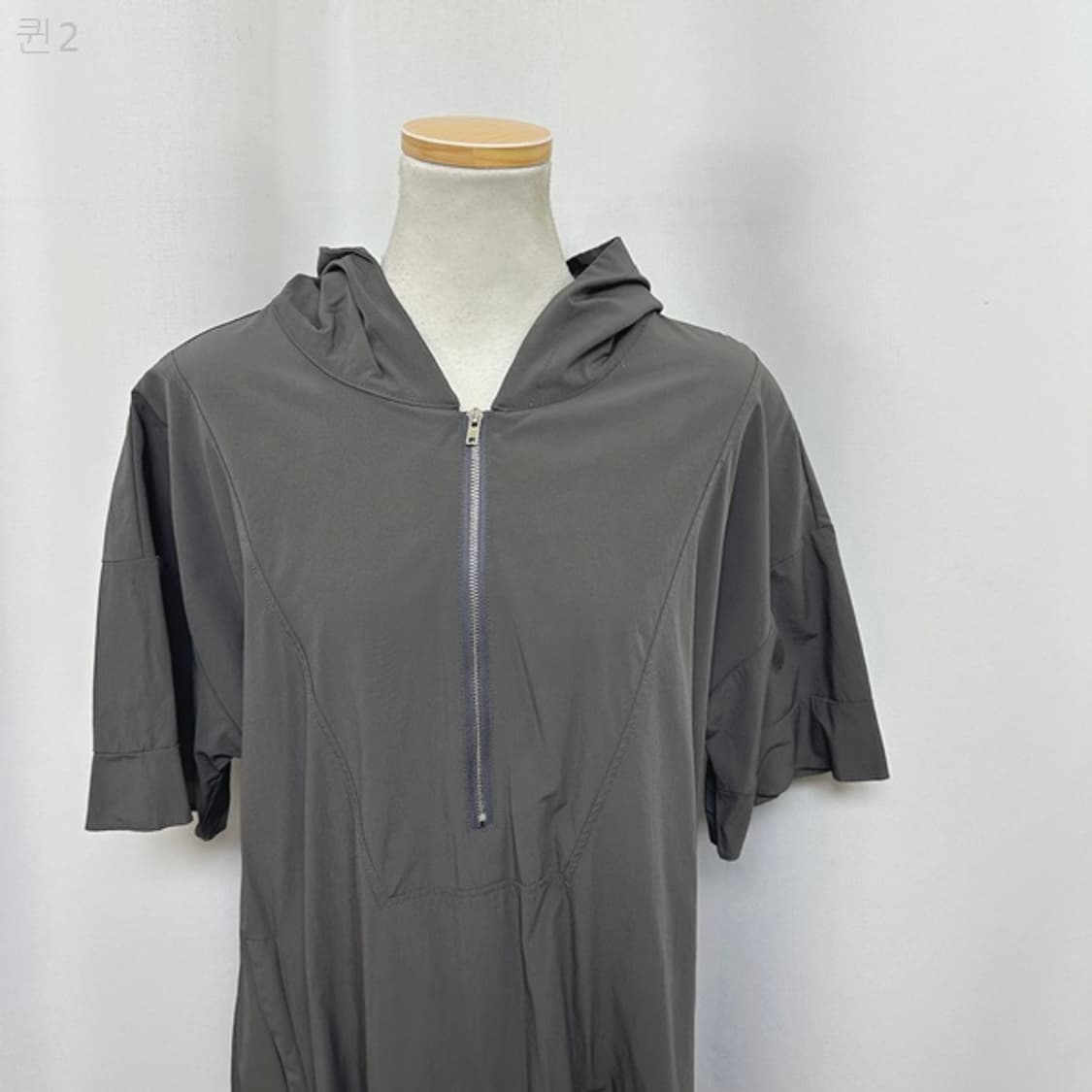 SOOS 여자 스판 후드 반팔 롱원피스 FREE 상품이미지2