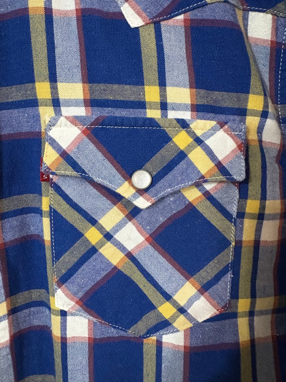 00‘s Levis Check Western  shirt. 상품이미지3